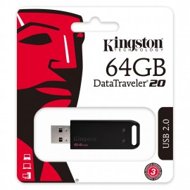 USB KINGSTON 64GB DATATRAVELER 2.0 NEGRO