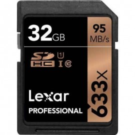 Tarjeta De Memoria Lexar 32GB 633x SDHC UHS-1 Clase 10 Professional U1