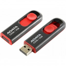 USB ADATA C008 de 16 GB 2.0 Negro con Rojo