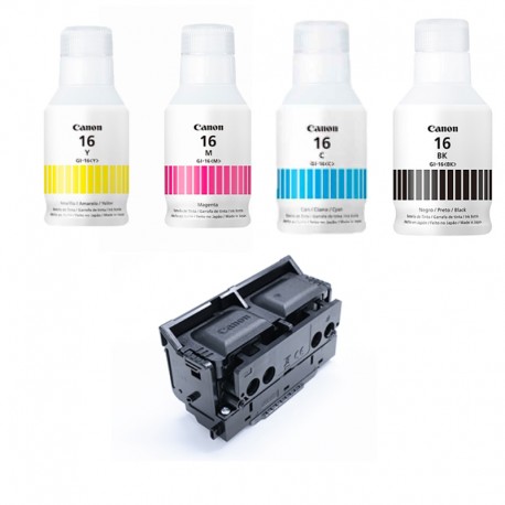 Kit Cabezal de Impresión + 4 tintas GI-16 Canon