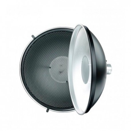 REFLECTOR BEAUTY DISH PLATA CON GRID 55CM GODOX