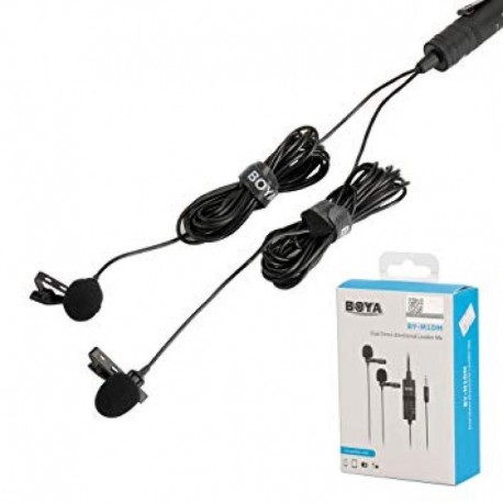 Micrófono Direccional BOYA BY-M1DM dual lavalier