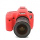 Funda Protectora Easy Cover para Canon T7i Roja