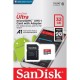 Tarjeta de Memoria MicroSDHC SanDisk ULTRA 32GB Clase 10 + Adaptador