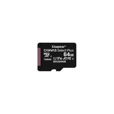 Tarjeta MicroSD KINGSTON de 64GB Canvas Select Plus